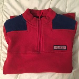 Red and navy blue Vineyard vines quarter zip!